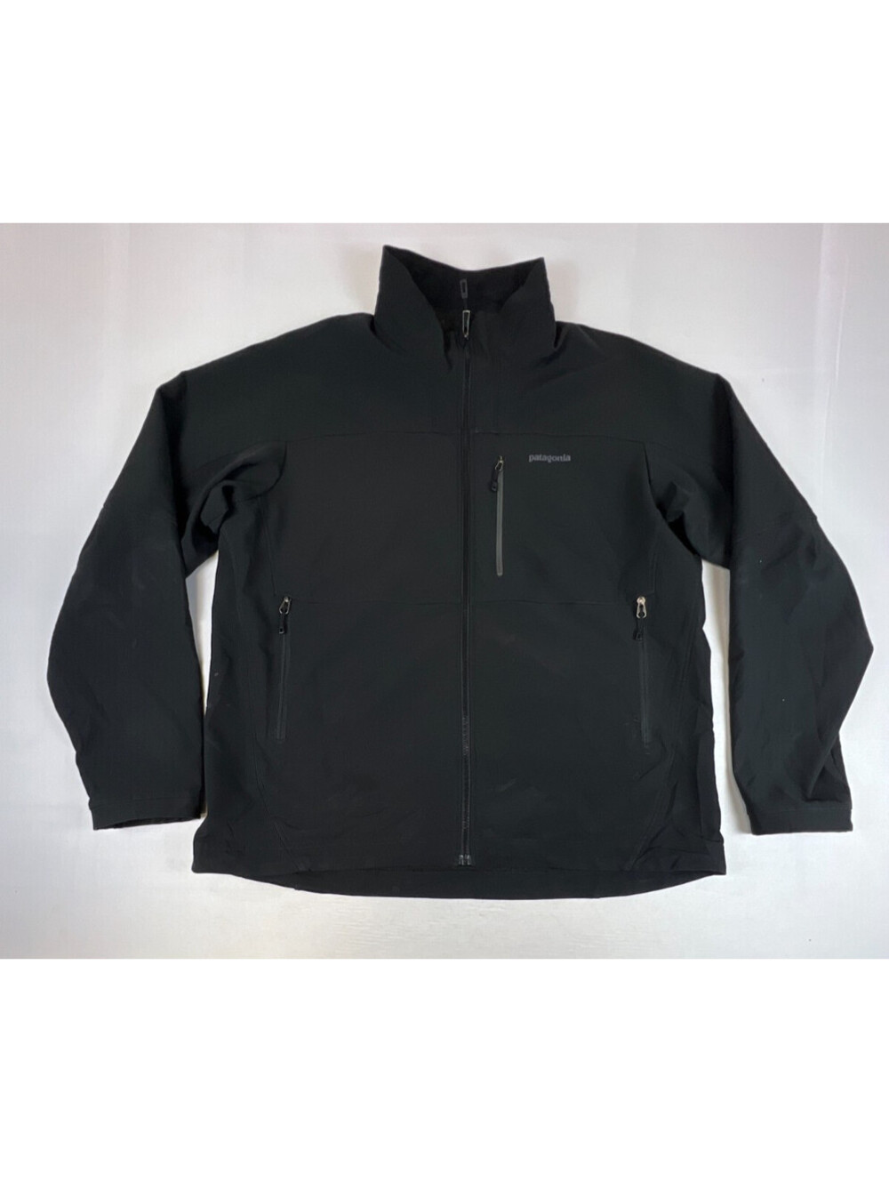 Patagonia Men's Black Adze Softshell Full Zip Jacket Fleece Lined Size XL